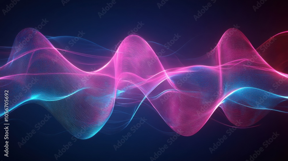 Vivid Electric Waves in Abstract Design Vivid Electric Waves in Abstract Design