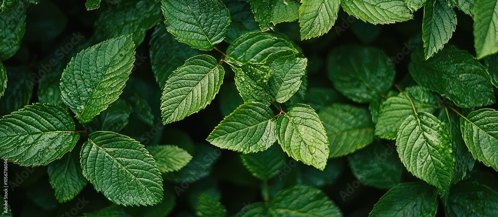 Green Leaves Bush In A Garden Green Leaves Bush In A Garden