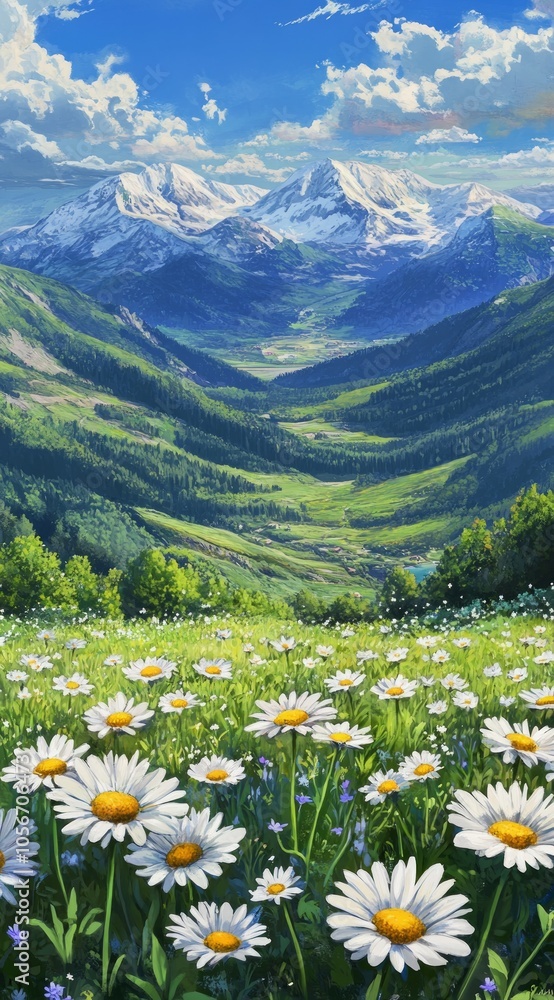 Obraz premium Alpine Meadow Bloom