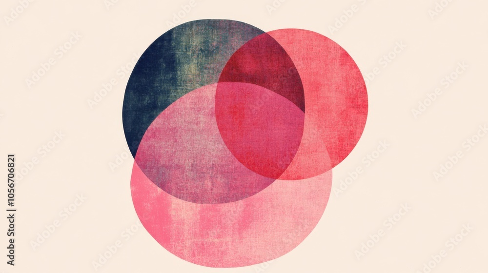 Obraz premium Soft Pink Minimal Abstract Circle Design