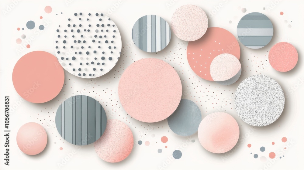 Soft Pink Abstract Circle Design for Minimalist Art Soft Pink Abstract Circle Design for Minimalist Art