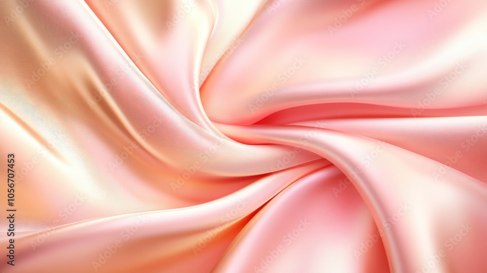 Pastel pink champagne golden satin swirl An abstract background ideal for product display or text High quality image Pastel pink champagne golden satin swirl An abstract background ideal for product display or text High quality image