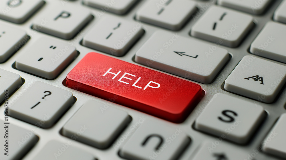 Help button text written on keyboard button
Help button text written on keyboard button