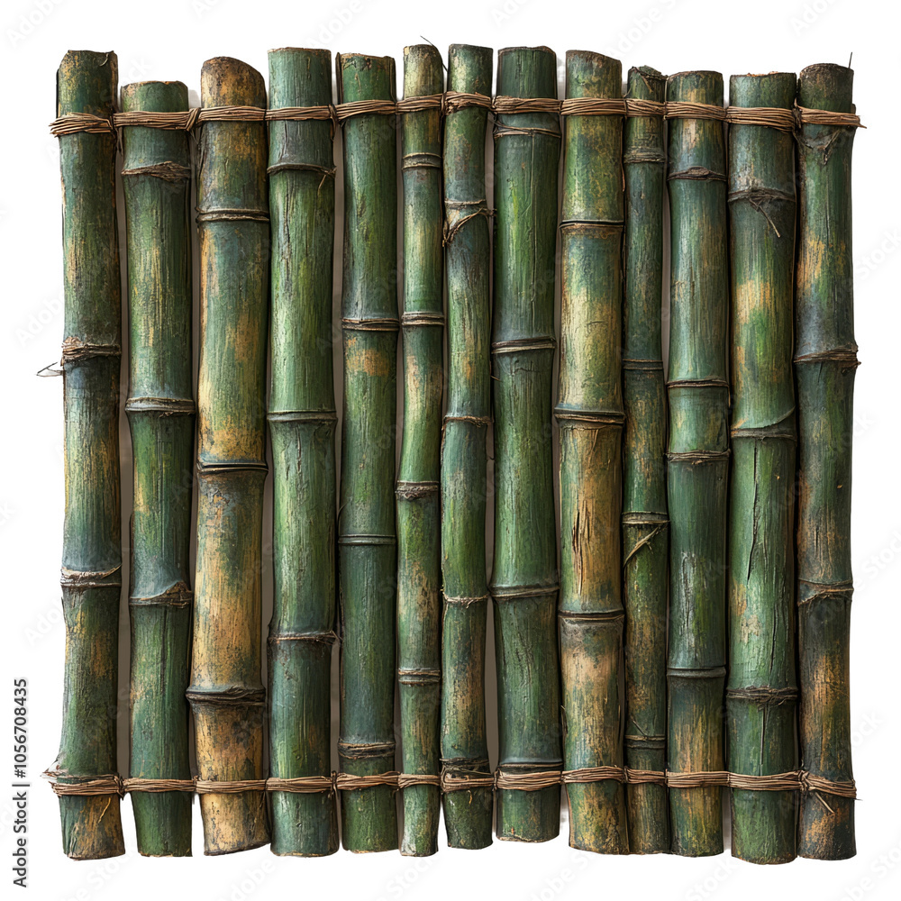 Green Bamboo Sticks Isolated on Transparent Background Green Bamboo Sticks Isolated on Transparent Background