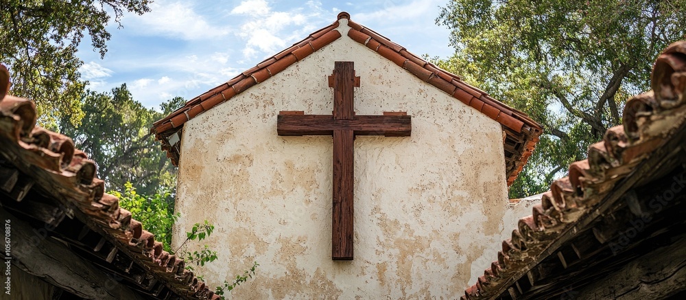 Cross On The Spanish Mission Cross On The Spanish Mission