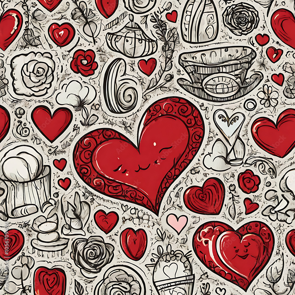 Sketchy vector hand drawn doodles cartoon set of Love and Valentine s Day objects and symbols Sketchy vector hand drawn doodles cartoon set of Love and Valentine s Day objects and symbols
