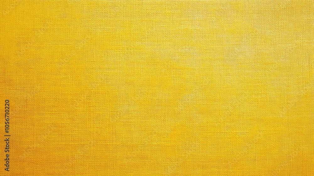 Fototapeta premium Bright yellow textured canvas background for artistic use