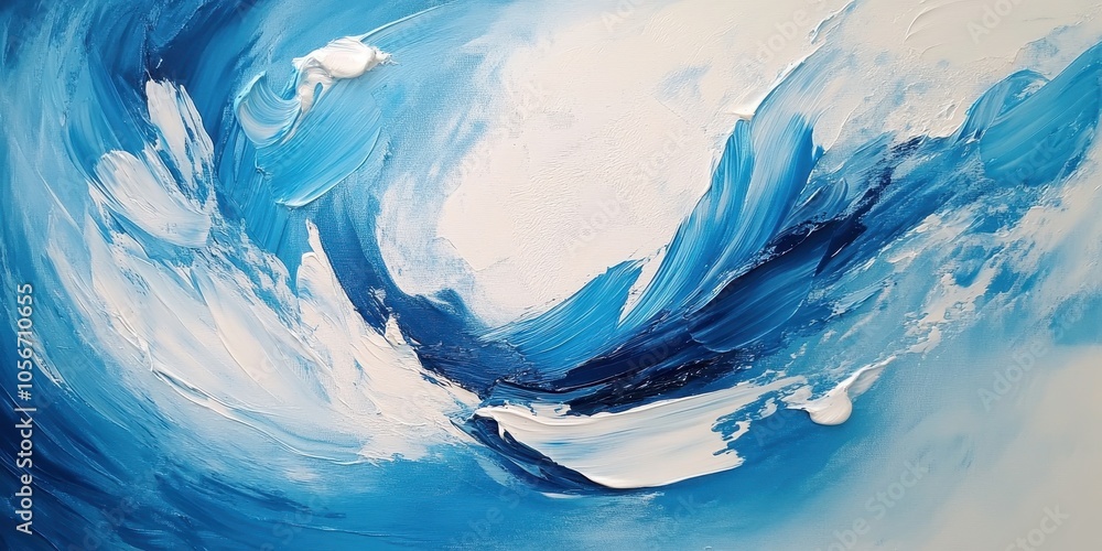 Abstract Blue and White Oil Painting Texture Abstract Blue and White Oil Painting Texture