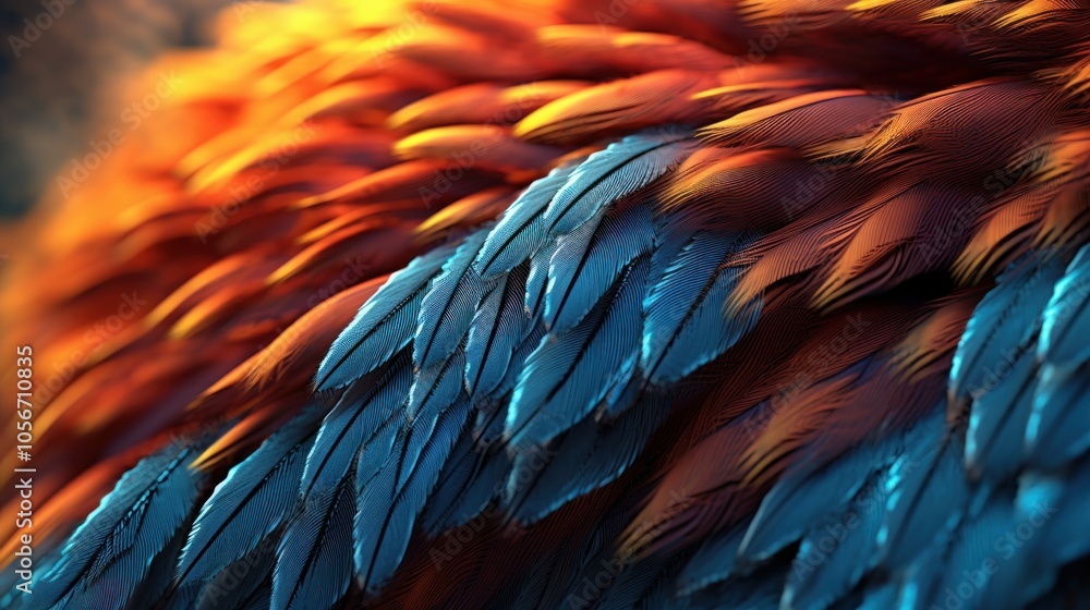 Fototapeta premium Close-Up of Colorful Feathers