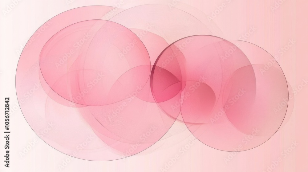 Obraz premium Elegant Abstract Pink Circles Background Design