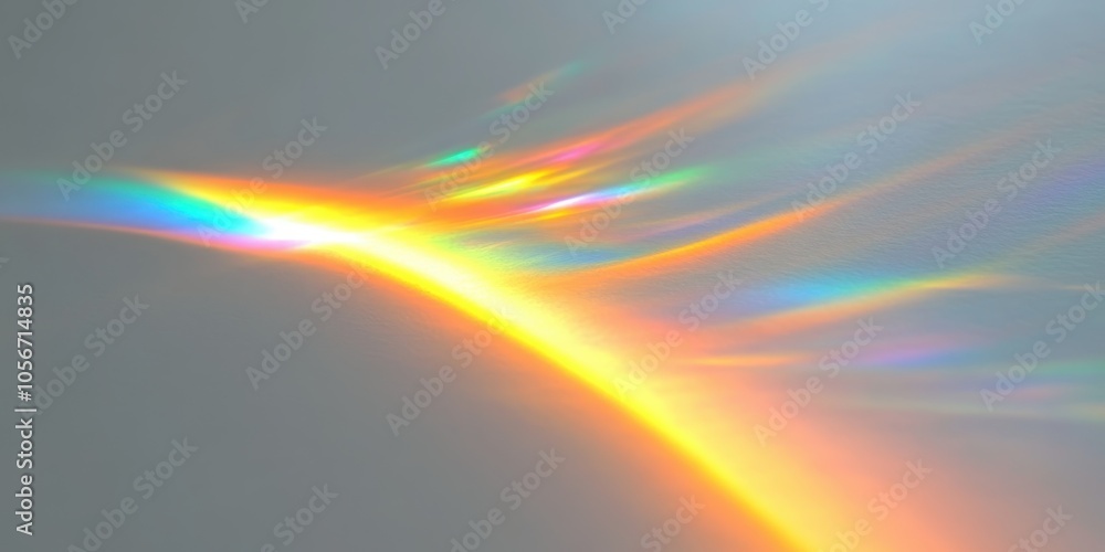 Obraz premium Bright Rainbow Light Refraction with Soft Texture Overlay