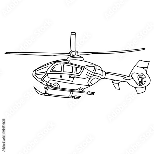 helicopter in action