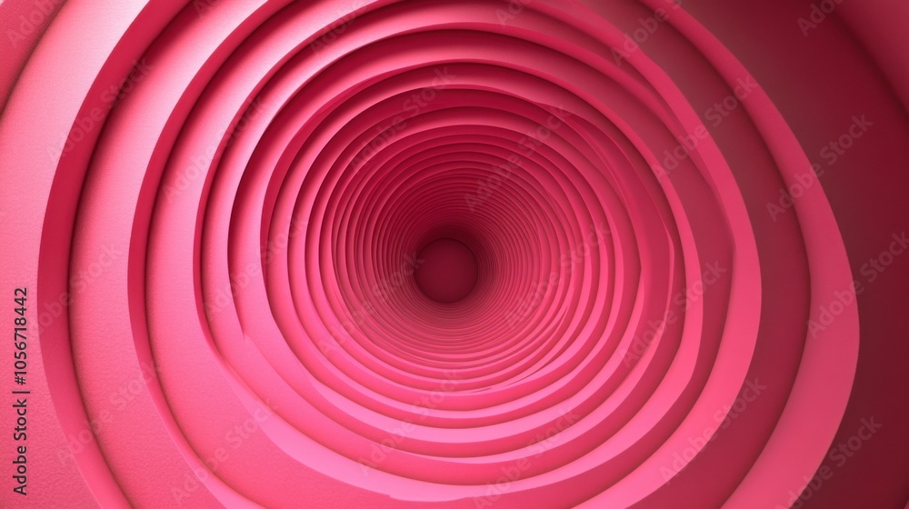 Obraz premium Minimalist Pink Overlapping Circle Design