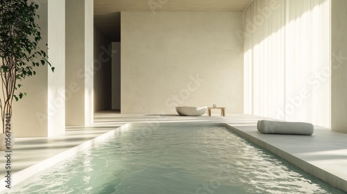 Simple spa experience with a minimalist approach.