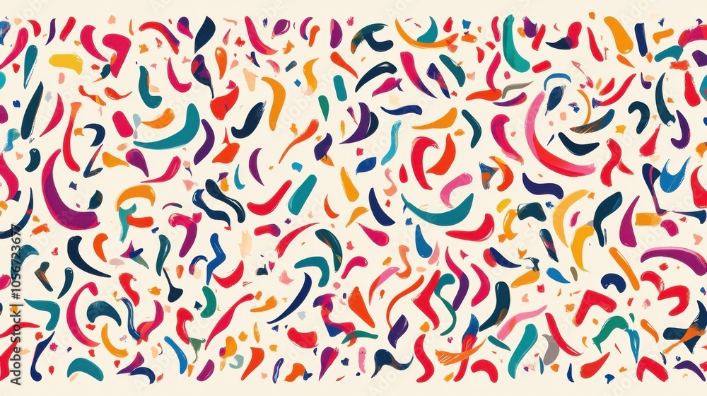 Fototapeta premium Playful Seamless Confetti Border Pattern Design