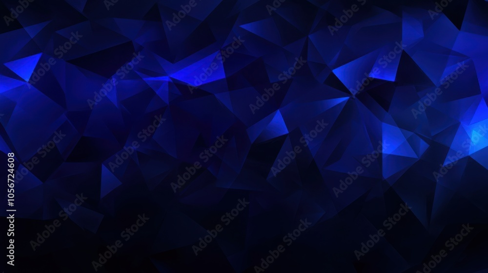 Obraz premium Rich Dark Blue Polygonal Background with Triangles
