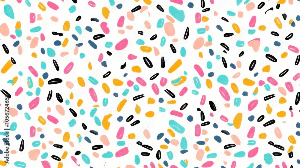 Colorful Confetti Pattern in Seamless Design Colorful Confetti Pattern in Seamless Design