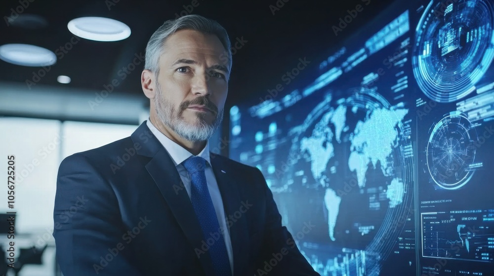 Professional Senior Businessman Analyzing Strategies Professional Senior Businessman Analyzing Strategies