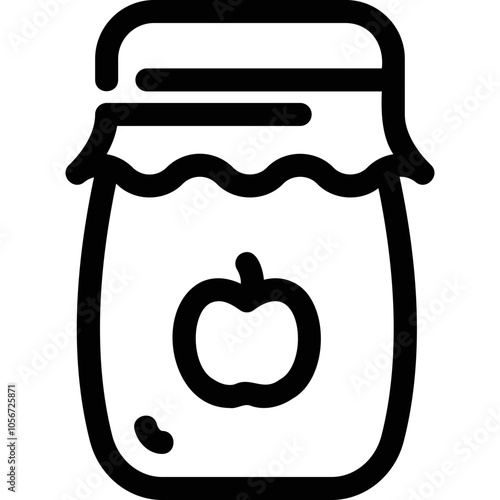 Simple vector icon apple jam