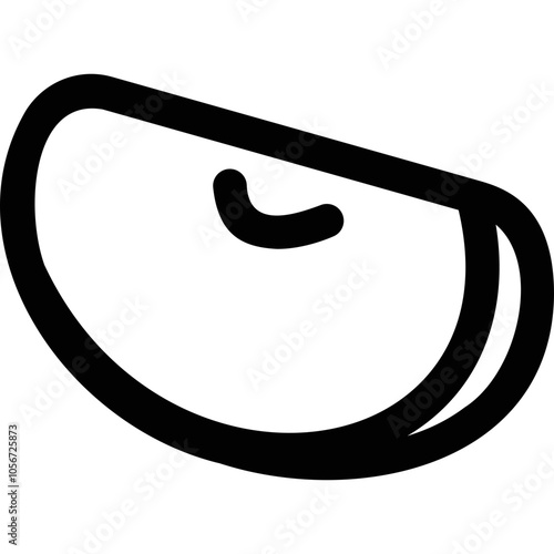 Simple vector icon apple slice