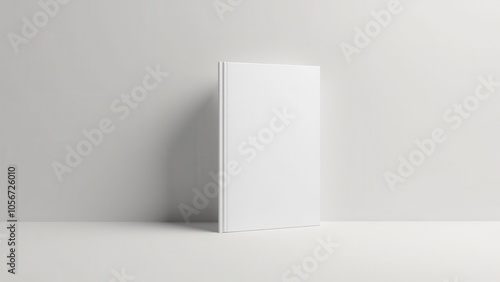 A realistic glossy book cover mockup with a hardback book placed on a flat surface, showcasing the subtle details and textures that make it ideal for promotional visuals.