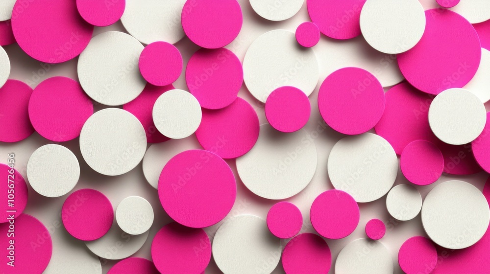 Soft Pink and White Overlapping Circles in 2D Design Soft Pink and White Overlapping Circles in 2D Design