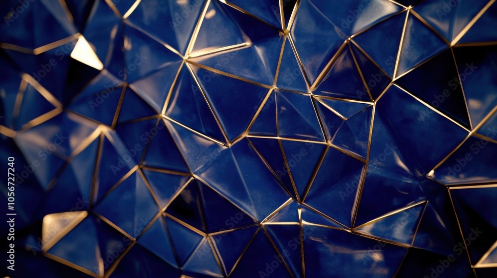 Sophisticated Dark Blue and Gold Geometric Backdrop Sophisticated Dark Blue and Gold Geometric Backdrop