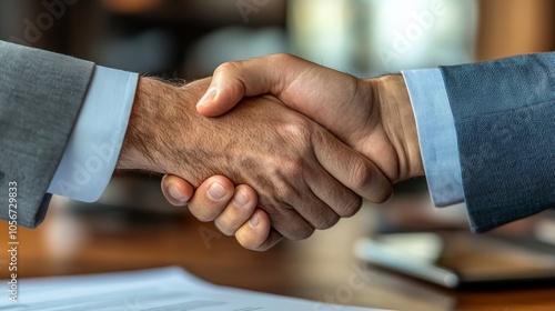 Close-up of Two Hands Shaking in Agreement