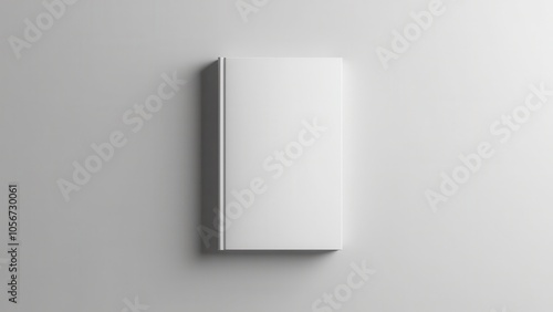 This glossy book cover mockup displays a closed, hardback book at an angled perspective, making it suitable for use in digital presentations or design previews.