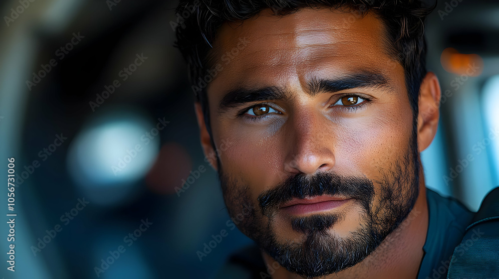 Portrait Photo of a Handsome Man with Brown Eyes Portrait Photo of a Handsome Man with Brown Eyes
