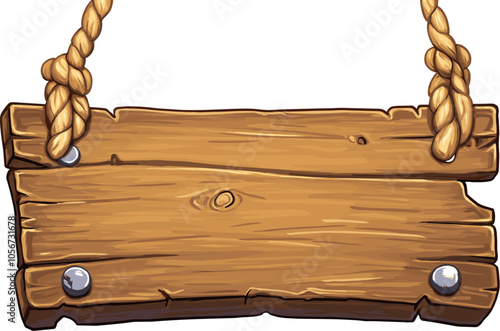 wooden sign, sign, pointer. Vector illustration on white