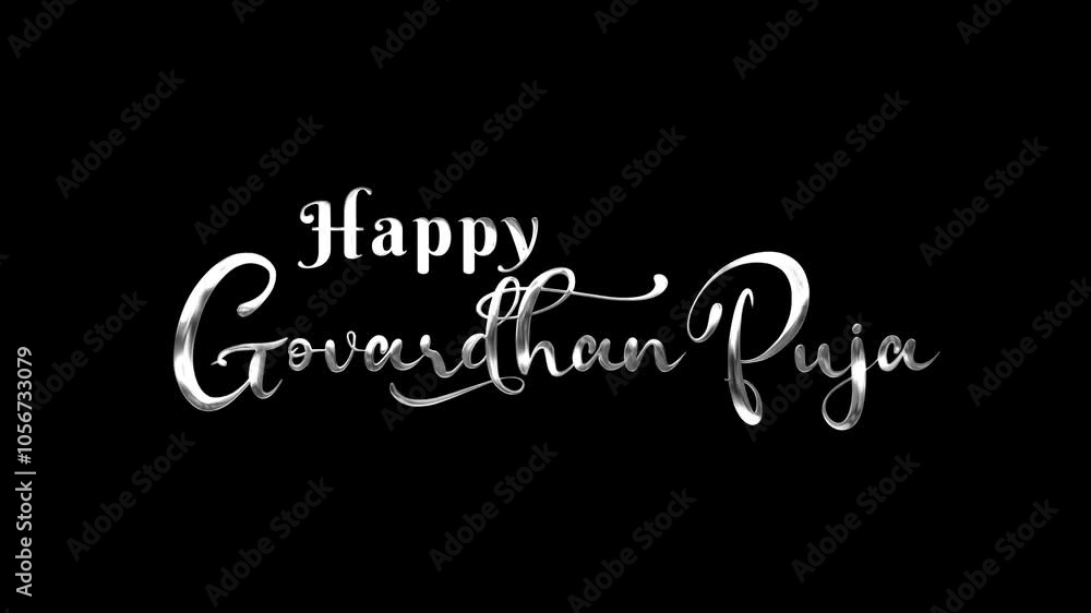 Happy Govardhan Puja Text Animation on Silver Color. Great for Happy Govardhan Puja Celebrations, for banner, social media feed wallpaper stories. Happy Govardhan Puja Text Animation on Silver Color. Great for Happy Govardhan Puja Celebrations, for banner, social media feed wallpaper stories.
