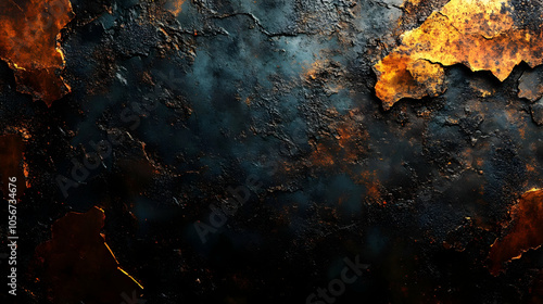 Dark Abstract Background with  Rusty Metal Texture