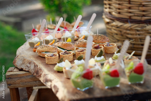 Papier peint Amuse bouche apéritif festif