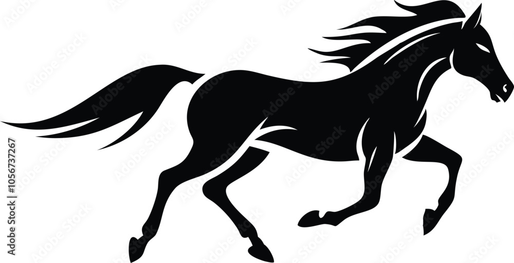 custom made wallpaper toronto digitalhorse silhouette isolated on white