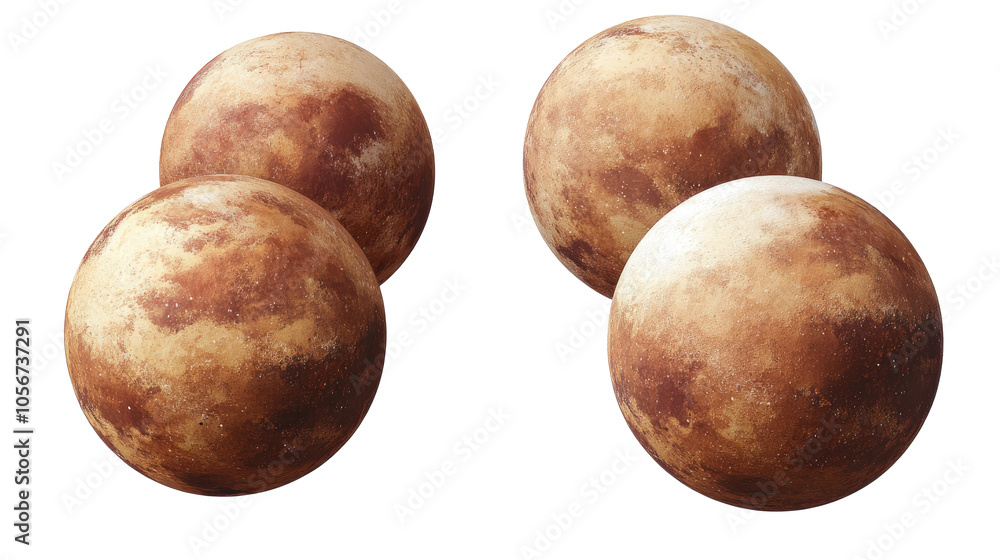 Set of Venus Planet Models Isolated on a Transparent Background Generative AI Set of Venus Planet Models Isolated on a Transparent Background Generative AI