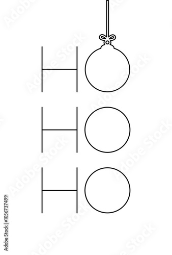 Hohoho mit Weihnachtskugel