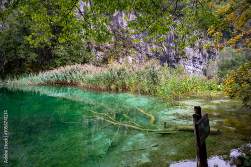 Obraz na płótnie Plitvice Lakes is a national park in Croatia, located in the central part of the country. w salonie