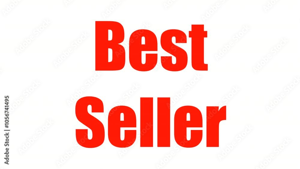 Best Seller. Best Selling Offer. Red Text on White Background. Best Seller Transition for Advertisement. Promoting a Product or Service. Discount. Best Seller. Best Selling Offer. Red Text on White Background. Best Seller Transition for Advertisement. Promoting a Product or Service. Discount.