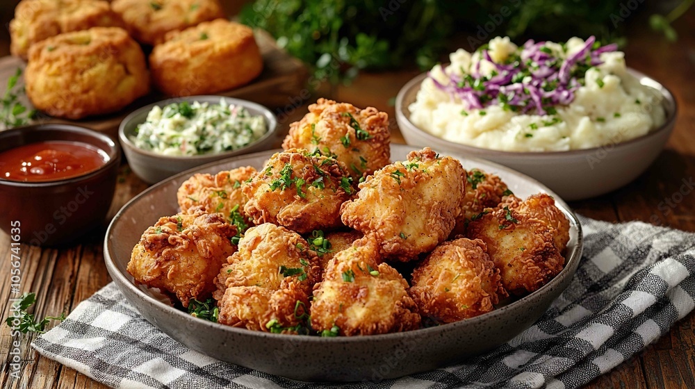 Southern fried chicken dinner Southern fried chicken dinner