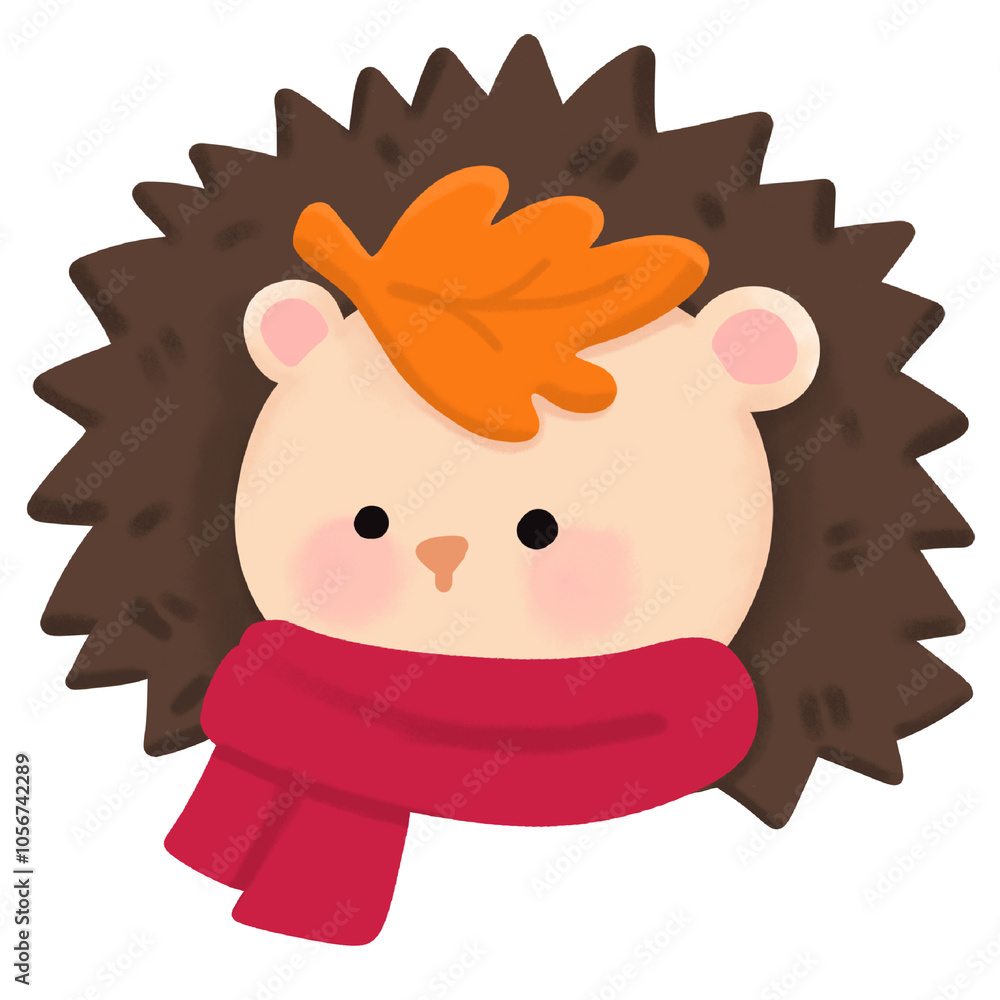 Hedgehog wearing scarf Hedgehog wearing scarf