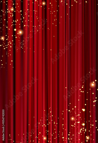 Red velvet curtains