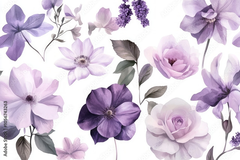 Delicate Purple Floral Design Delicate Purple Floral Design