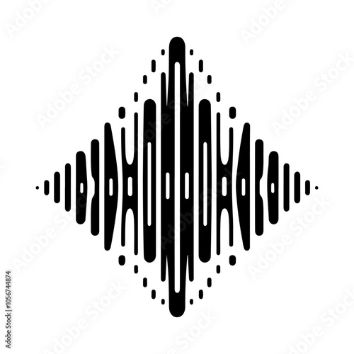 Sound wave icon vector, sound wave stripe lines, Waveform pattern for music player, podcast, voice message sound, technology, music app. Audio wave icon vector