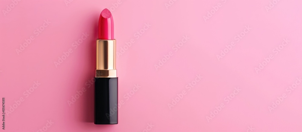 Lipstick On A Pink Background The Concept Of Decorative Cosmetics For The Face Visage And Facial Care A Female Product Top View For The Cosmetic Department Of The Store Lipstick On A Pink Background The Concept Of Decorative Cosmetics For The Face Visage And Facial Care A Female Product Top View For The Cosmetic Department Of The Store