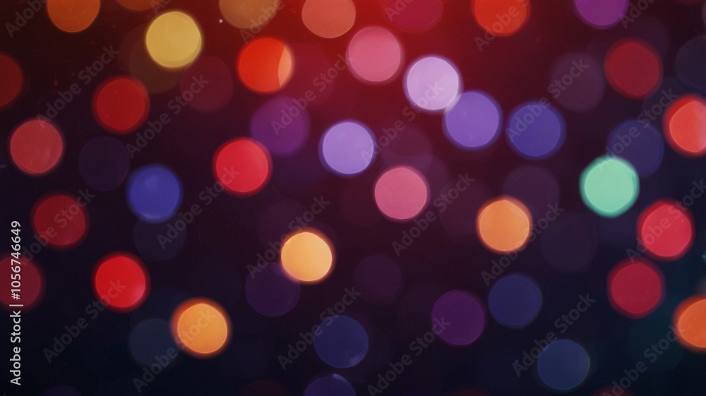 Vivid bokeh background with colorful circular lights in dreamy atmosphere Vivid bokeh background with colorful circular lights in dreamy atmosphere
