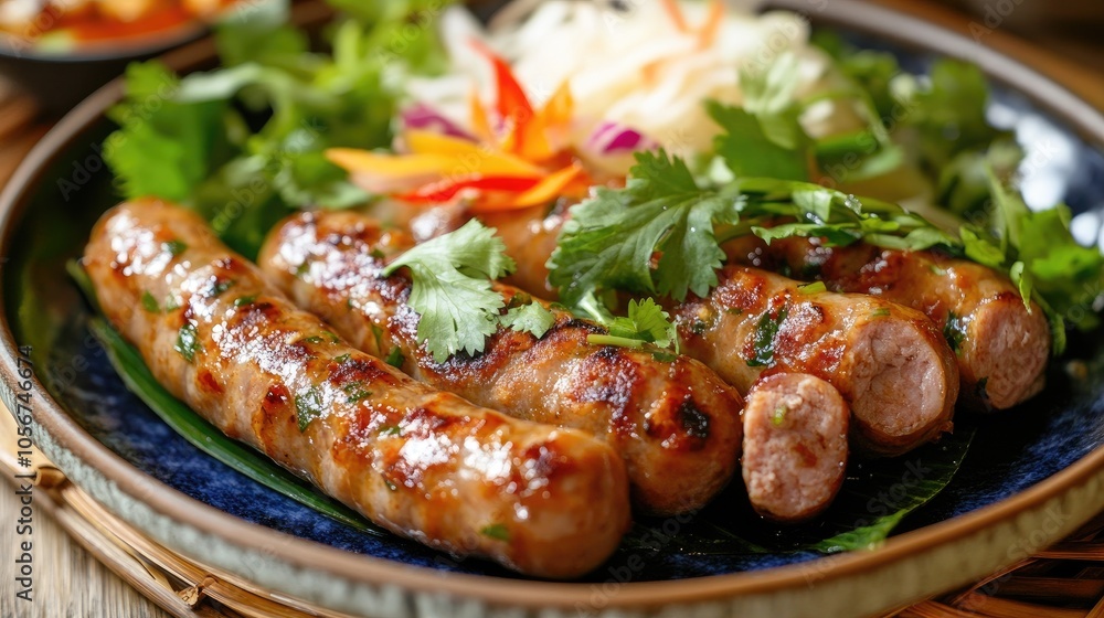 Savory Grilled Sausages with Fresh Herbs and Vegetables Savory Grilled Sausages with Fresh Herbs and Vegetables