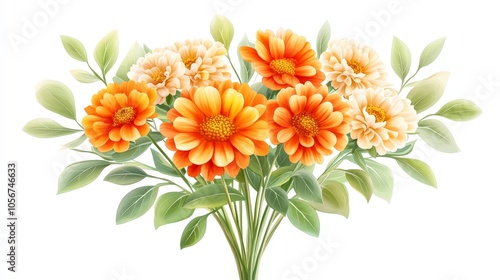 A greeting picture, bright, with flowers