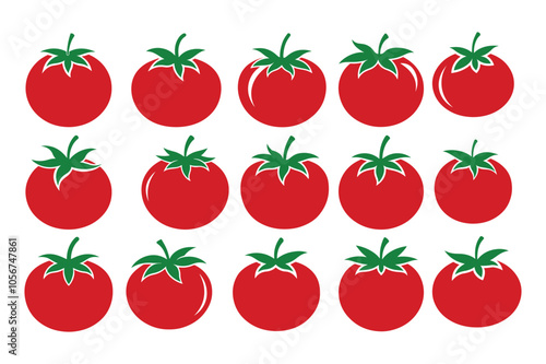 Tomato vector bundle illustration, Tomato silhouette vector bundle