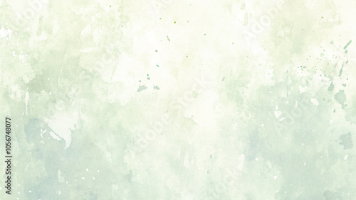 Light green watercolor background hand-drawn.